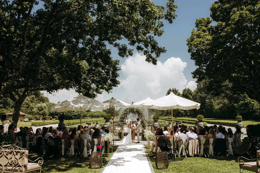 Wedding in the garden at Solar da Levada