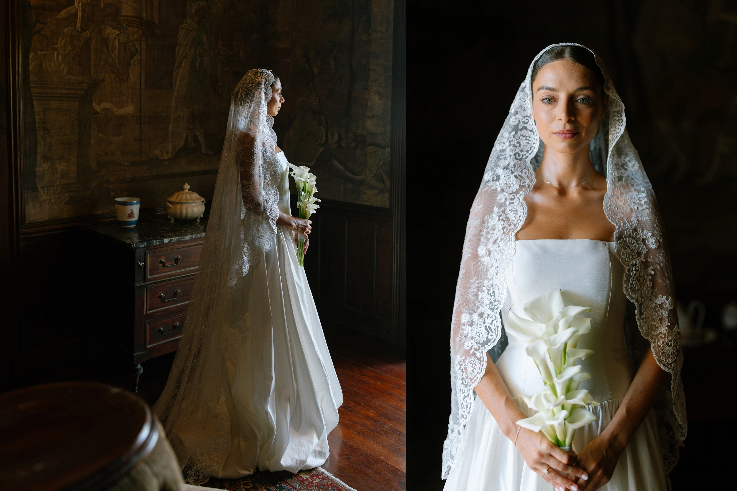 Nicole and Patrick on their wedding day at Casa de Sezim in Guimarães, Portugal